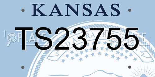 TS23755 Kansas License Plate