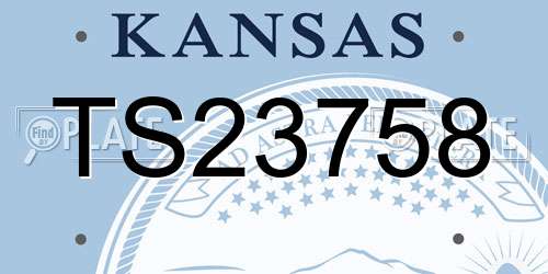 TS23758 Kansas License Plate