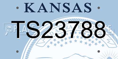 TS23788 Kansas License Plate