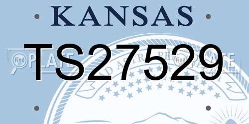 TS27529 Kansas License Plate