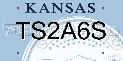 TS2A6S Kansas License Plate