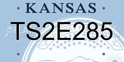 TS2E285 Kansas License Plate
