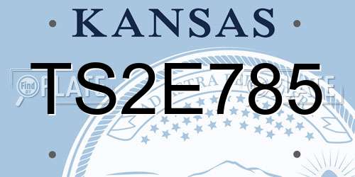 TS2E785 Kansas License Plate