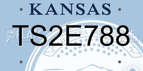 TS2E788 Kansas License Plate