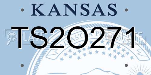 TS2O271 Kansas License Plate