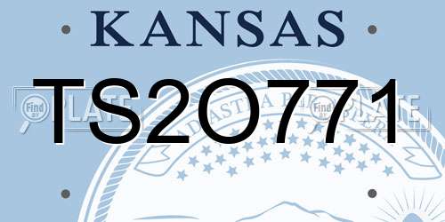 TS2O771 Kansas License Plate