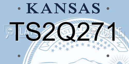 TS2Q271 Kansas License Plate