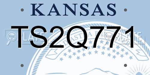 TS2Q771 Kansas License Plate