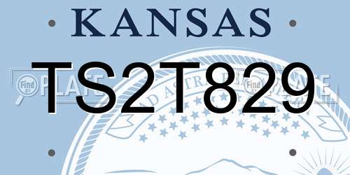 TS2T829 Kansas License Plate