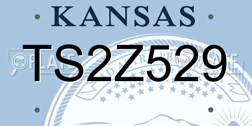 TS2Z529 Kansas License Plate