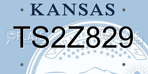TS2Z829 Kansas License Plate