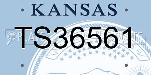 TS36561 Kansas License Plate