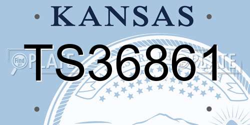 TS36861 Kansas License Plate