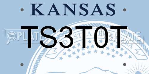 TS3T0T Kansas License Plate