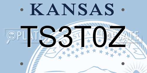 TS3T0Z Kansas License Plate