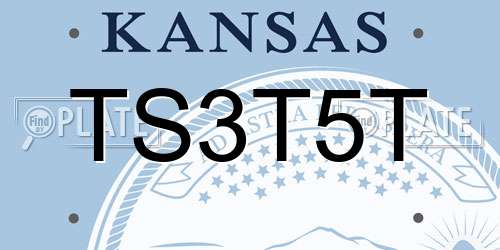 TS3T5T Kansas License Plate