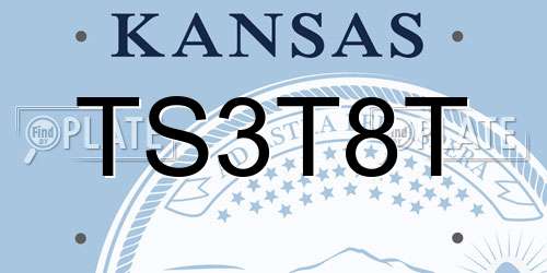 TS3T8T Kansas License Plate