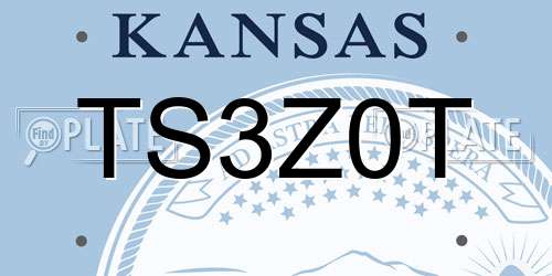 TS3Z0T Kansas License Plate
