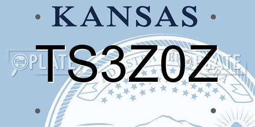 TS3Z0Z Kansas License Plate