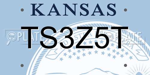 TS3Z5T Kansas License Plate