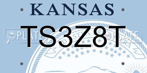 TS3Z8T Kansas License Plate