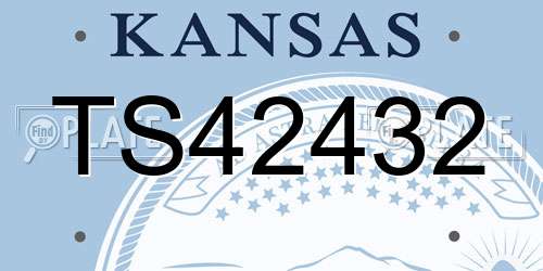 TS42432 Kansas License Plate