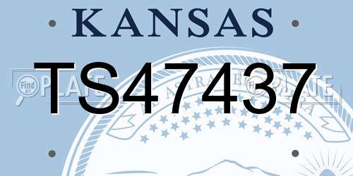 TS47437 Kansas License Plate