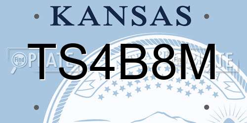 TS4B8M Kansas License Plate