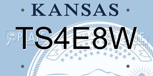 TS4E8W Kansas License Plate