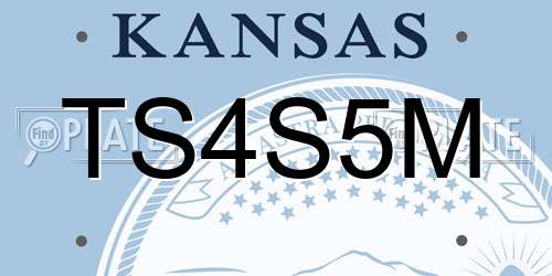 TS4S5M Kansas License Plate