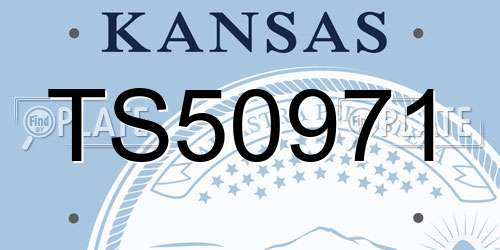 TS50971 Kansas License Plate