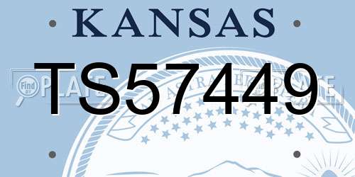 TS57449 Kansas License Plate