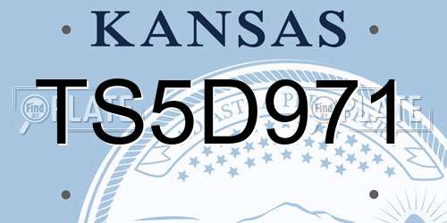 TS5D971 Kansas License Plate