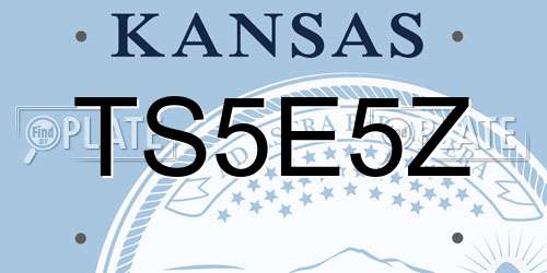 TS5E5Z Kansas License Plate
