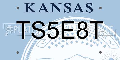 TS5E8T Kansas License Plate