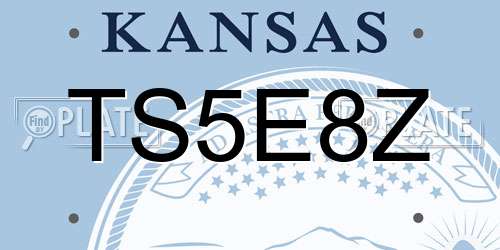 TS5E8Z Kansas License Plate