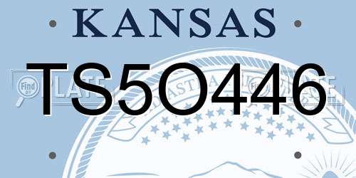 TS5O446 Kansas License Plate
