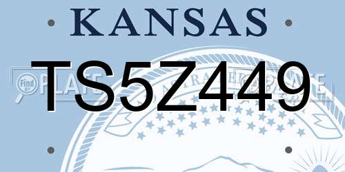 TS5Z449 Kansas License Plate