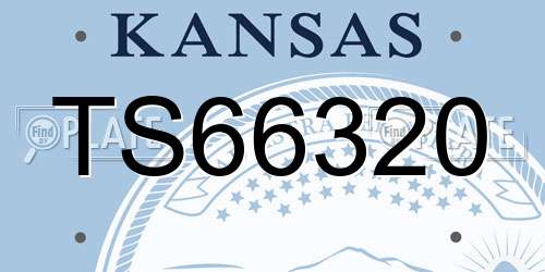TS66320 Kansas License Plate
