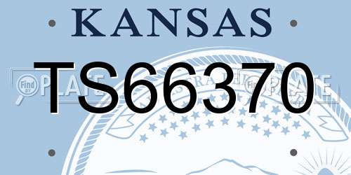 TS66370 Kansas License Plate