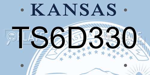 TS6D330 Kansas License Plate