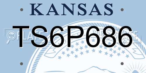 TS6P686 Kansas License Plate