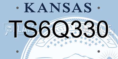 TS6Q330 Kansas License Plate