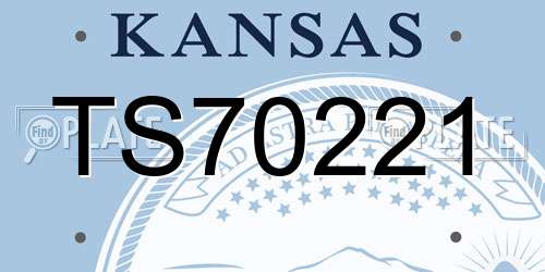 TS70221 Kansas License Plate