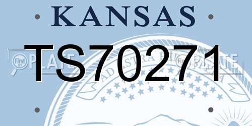 TS70271 Kansas License Plate