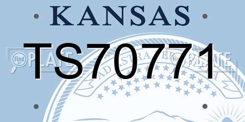 TS70771 Kansas License Plate
