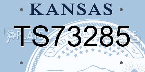 TS73285 Kansas License Plate