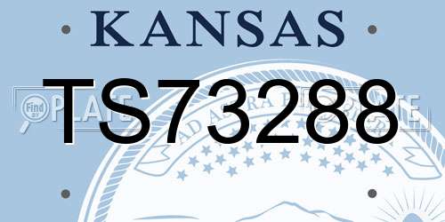 TS73288 Kansas License Plate