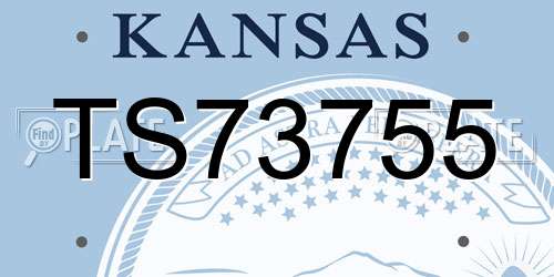TS73755 Kansas License Plate