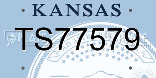TS77579 Kansas License Plate